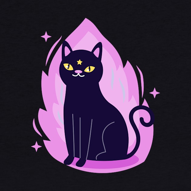 Magic black cat by AvocadoShop